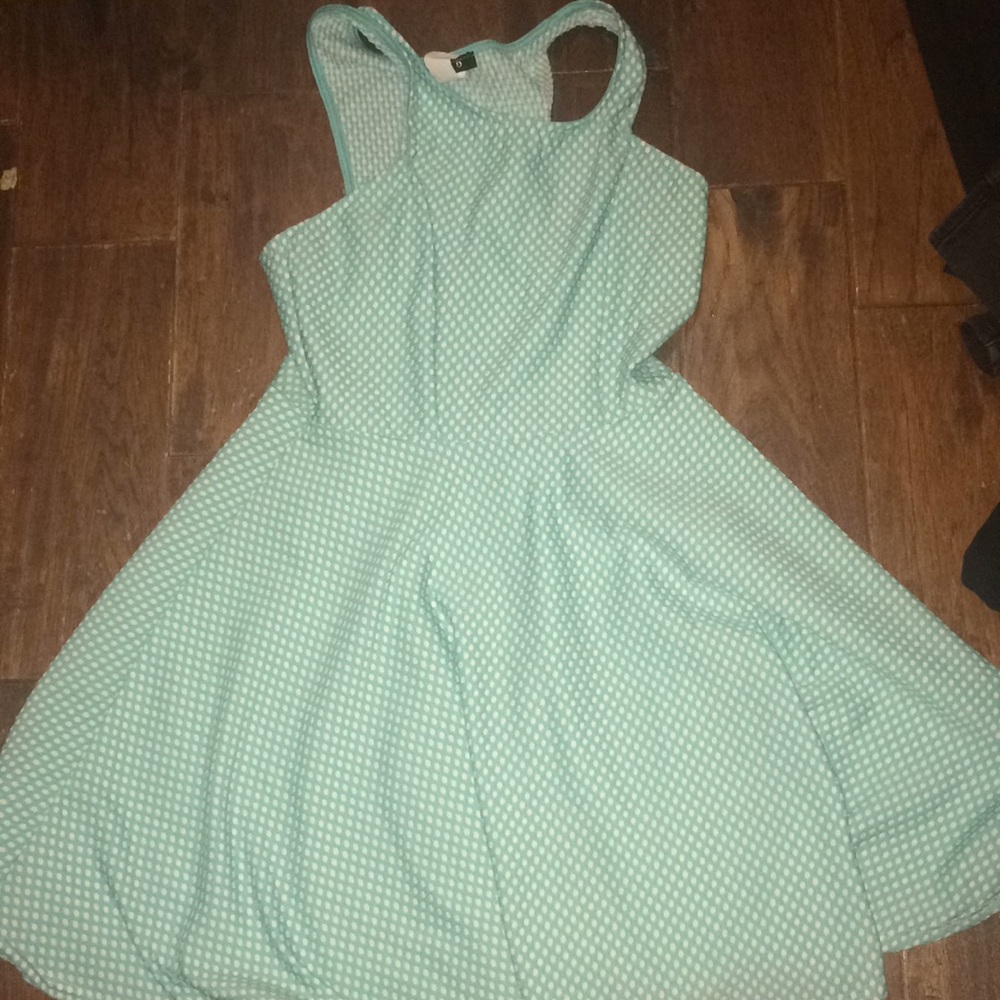 A aqua dress